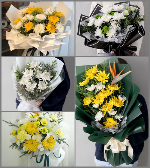 山东莱芜莱城区大王庄镇龙亭峪村白事花束代送